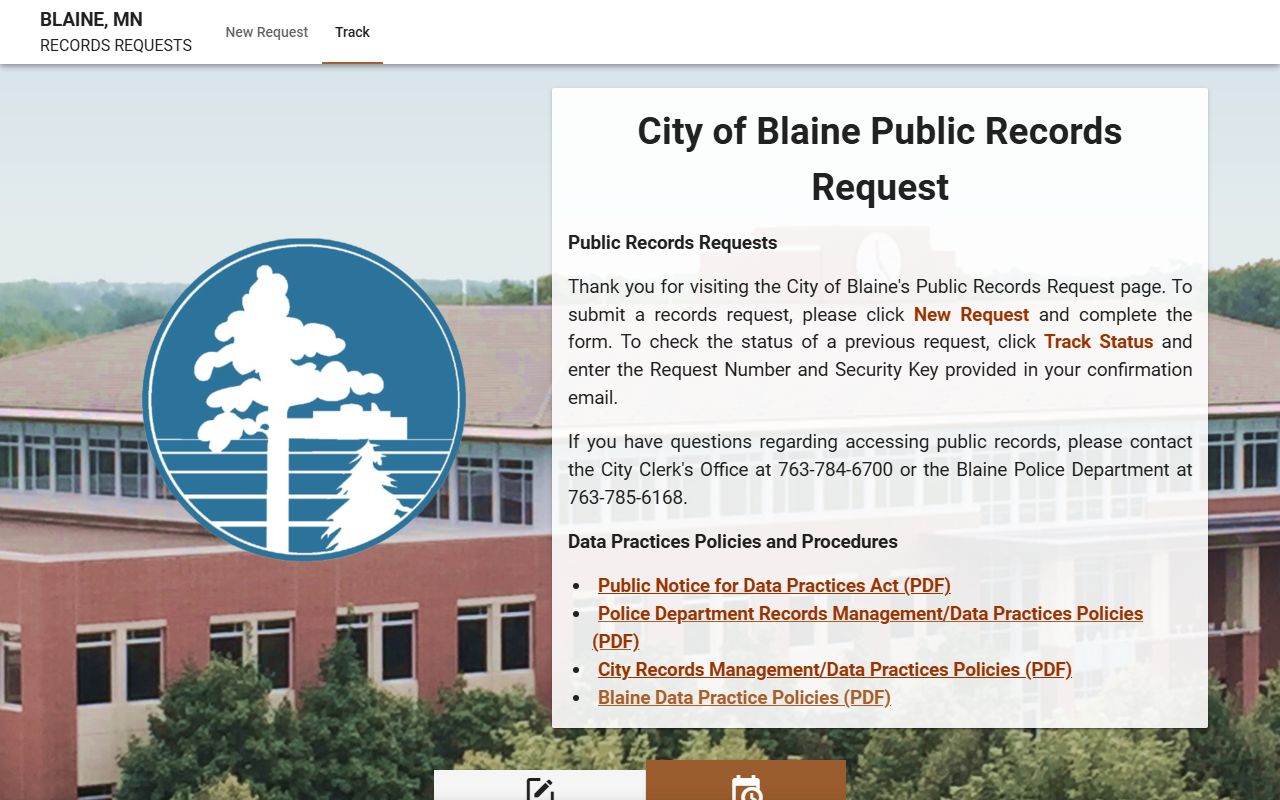 Blaine JustFOIA portal 72 hour booking records
