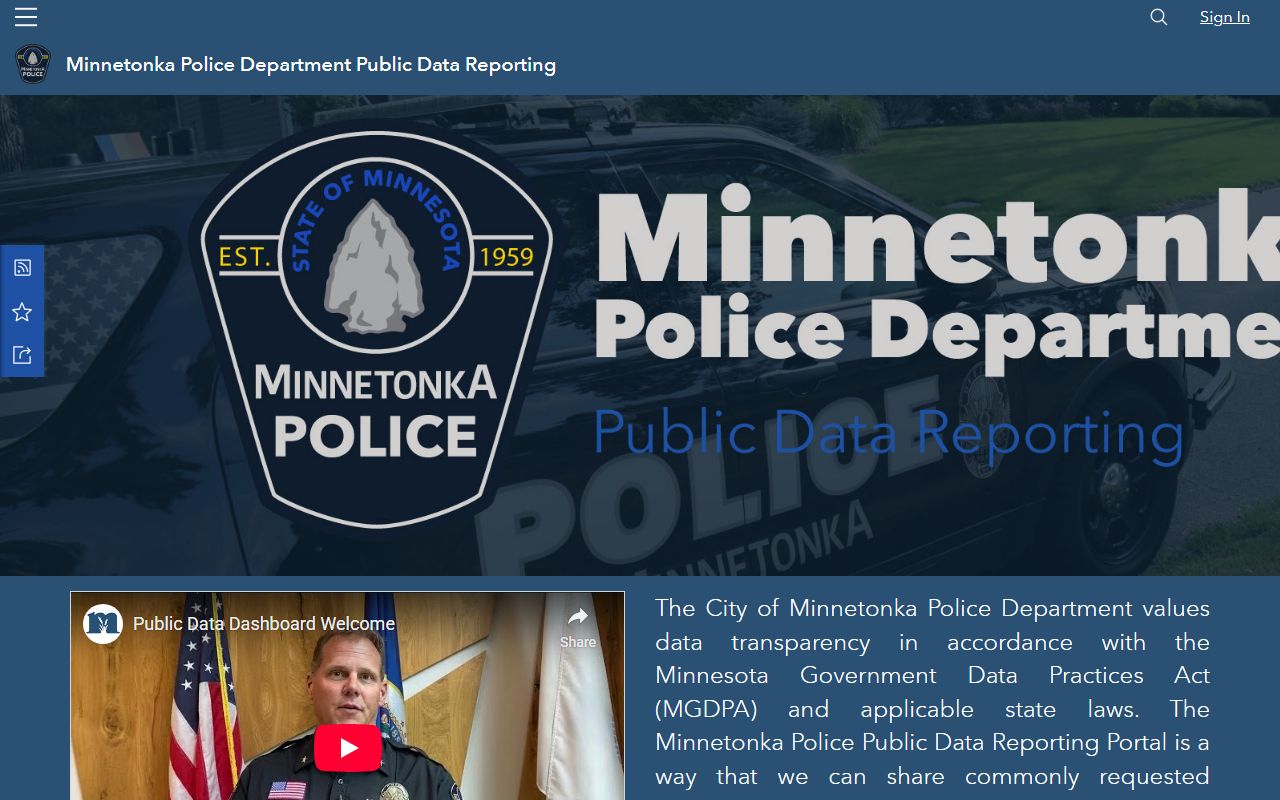 Minnetonka Police public data portal for 72 hour booking records