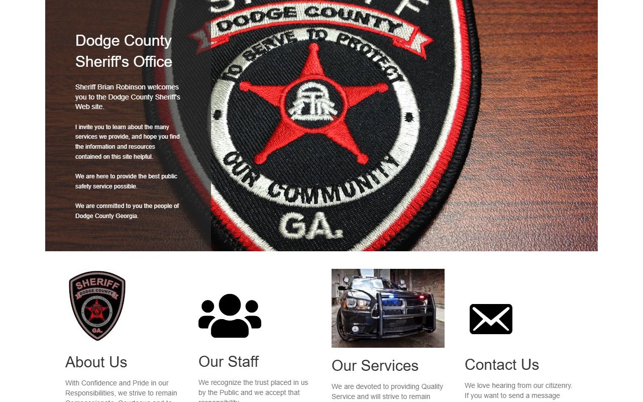 Dodge County Sheriff's Office 72 hour booking page