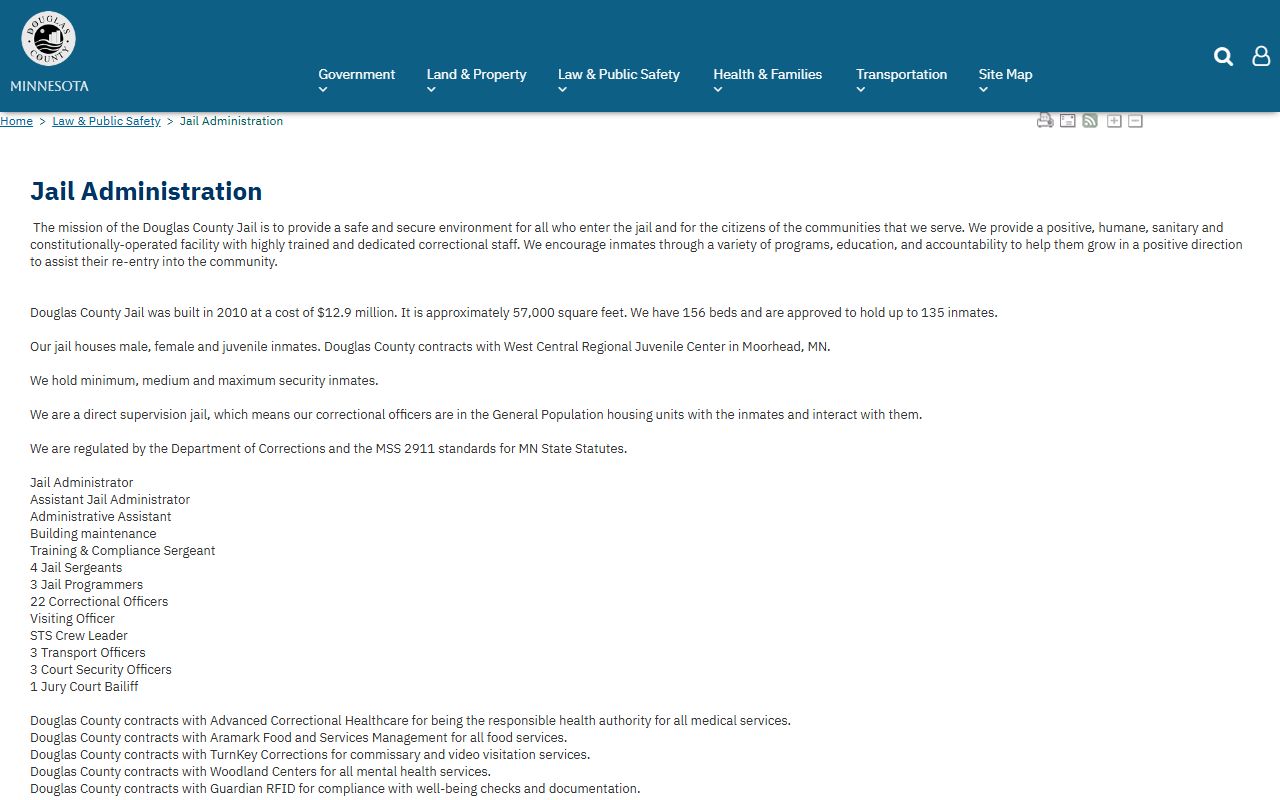 Douglas County jail 72 hour booking information