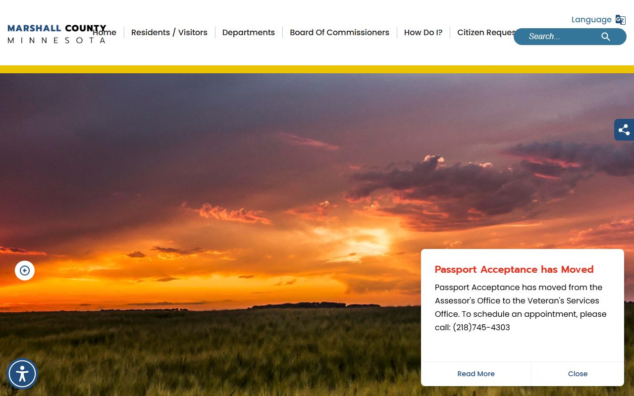 Marshall County homepage for 72 hour booking information