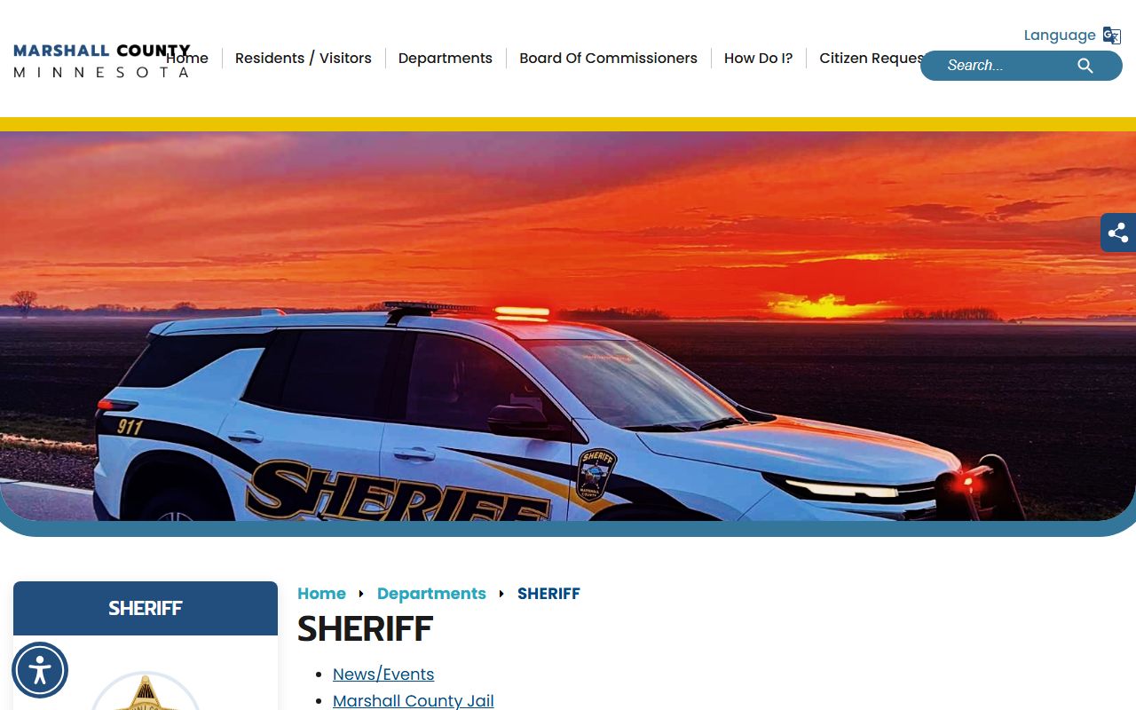 Marshall County Sheriff 72 hour booking page
