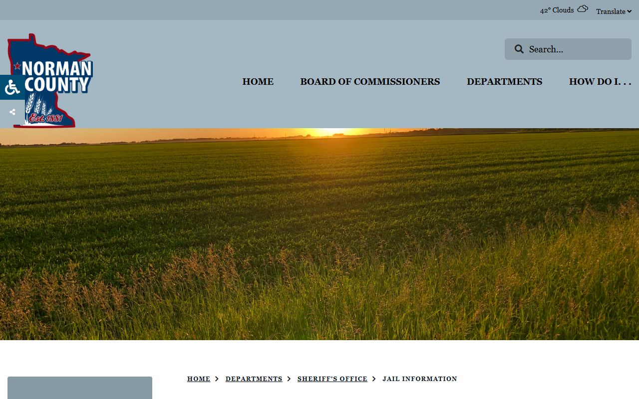 Norman County jail information 72 hour booking