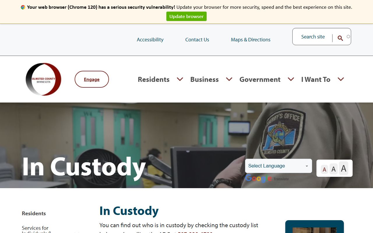 Olmsted County in custody list 72 hour booking