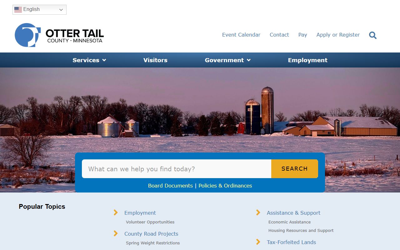 Otter Tail County homepage 72 hour booking