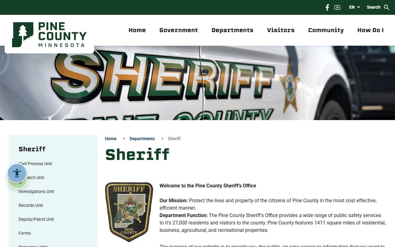 Pine County Sheriff 72 hour booking