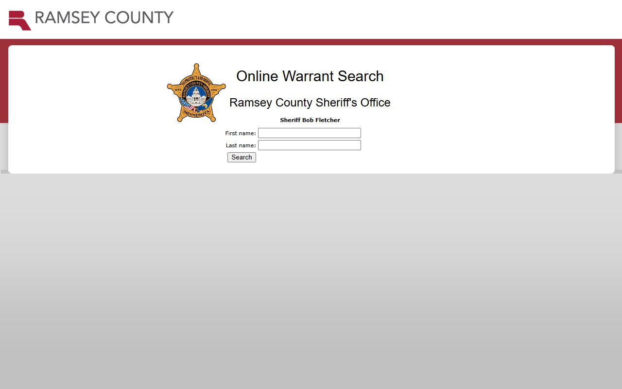 Ramsey County 72 hour booking warrant search