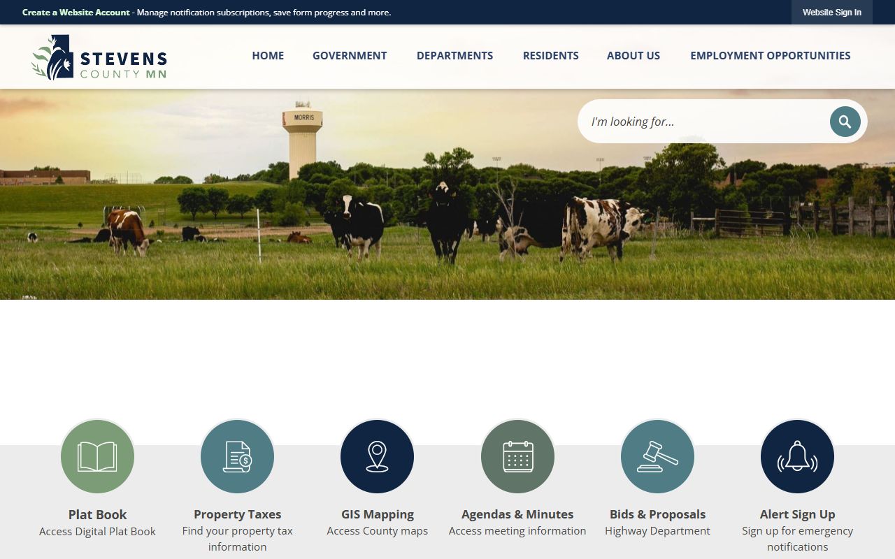 Stevens County 72 hour booking homepage